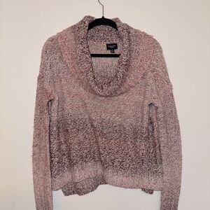 American Eagle Cozy Pink & Purple Ombré Cowl Neck Sweater size Small